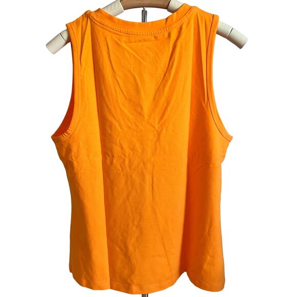 A New Day Women's Orange U-Neck Slim Fit Wide Strap Tank Top - Size Large - NWT - Picture 6 of 7